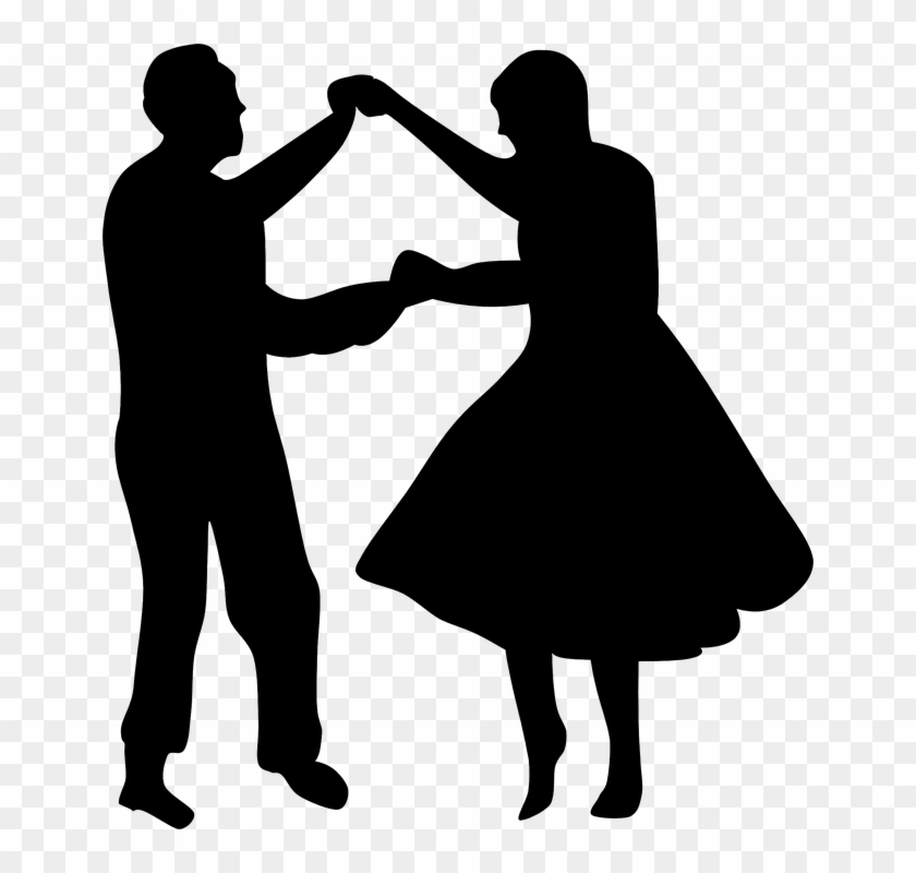 Dance Couple Clipart Silhouette Transparent - Dancing Couple Silhouette #166604