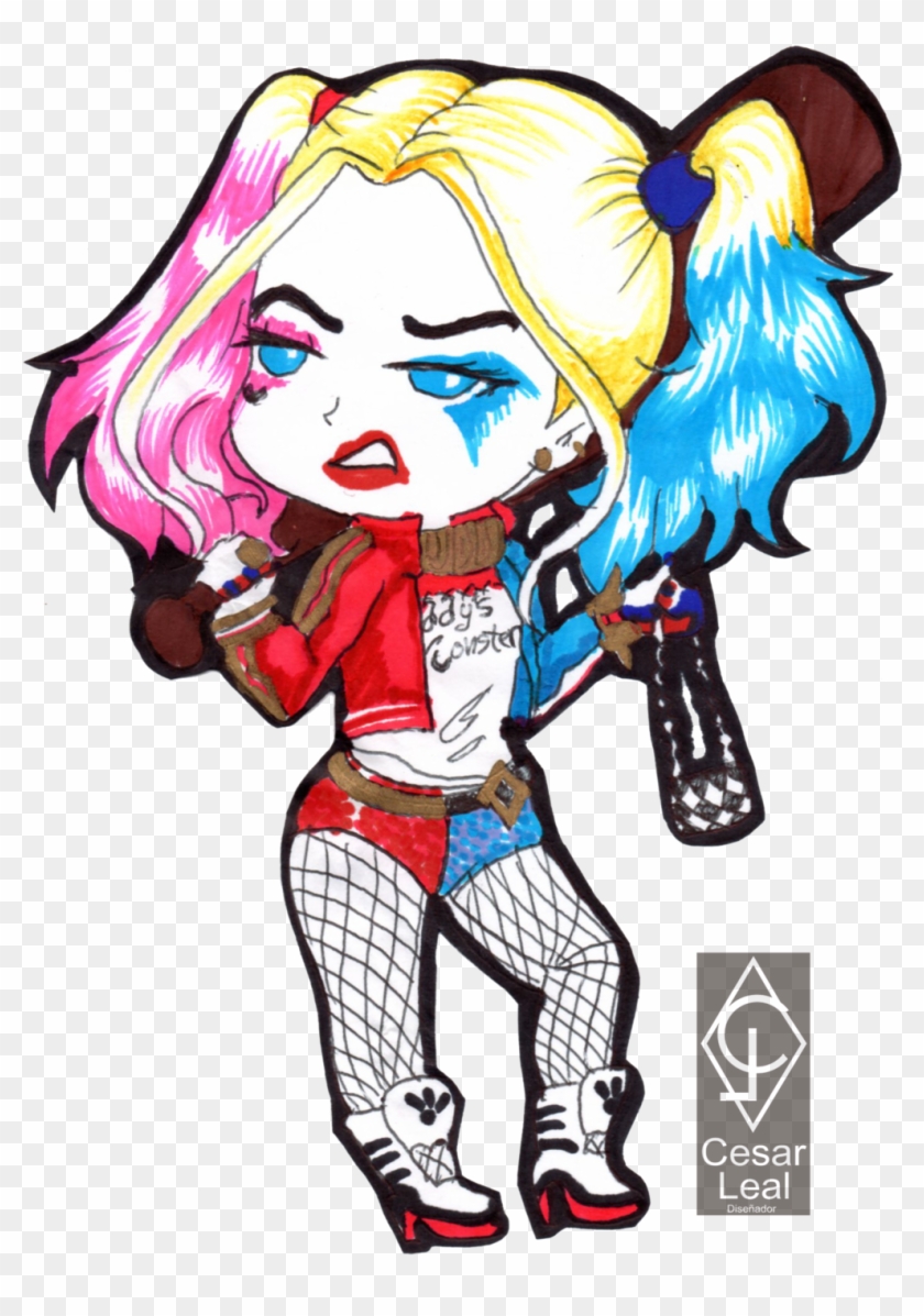 Harley Quinn Clipart Cute - Cute Drawings Of Harley Quinn #166760