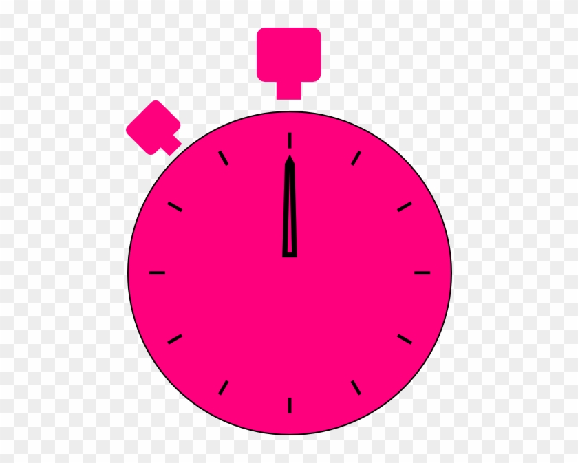 Pink Stop Watch Clip Art At Clker - Pink Watch Clipart #166851
