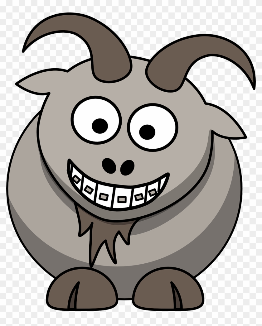 Brace - Clipart - Cartoon Goat Png #166870