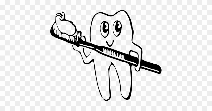 Toothbrush Brush Hygiene Toothpaste Oral C - Tooth Clip Art #166888