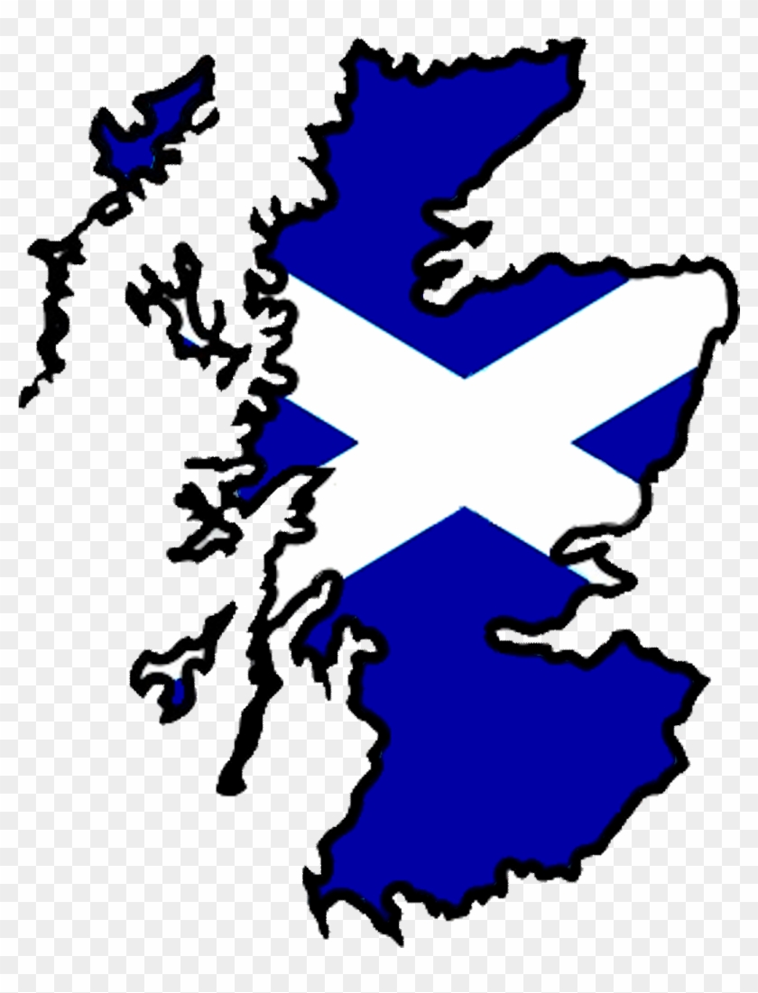 Scotland Flag Map Big - Scotland Map Vector #166919