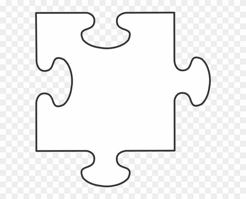 White Puzzle Piece Clip Art At Clker Com Vector Clip - Puzzle Piece Black Background #167057