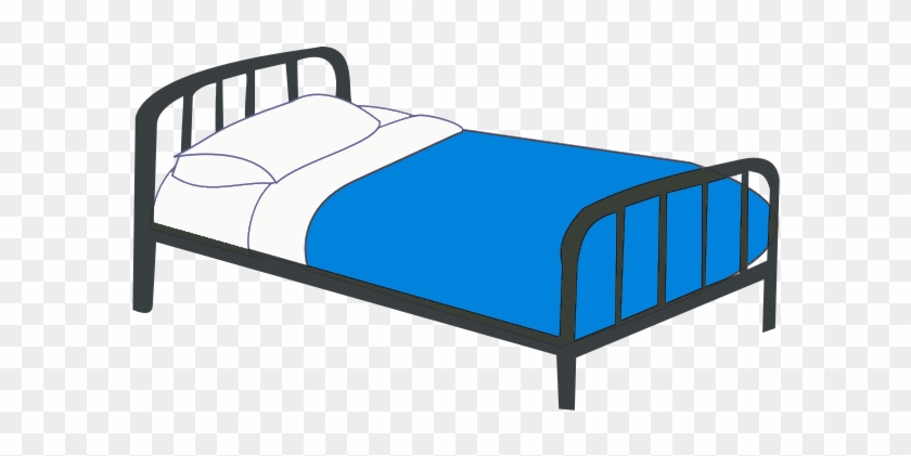 Single Bed Blue - Blue Bed Clipart #167063