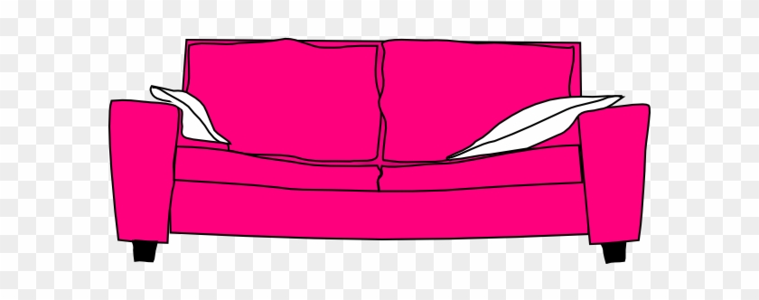 Pink Couch With Pillows Clip Art At Clker Com Vector - Couch With Pillows Clipart #167099