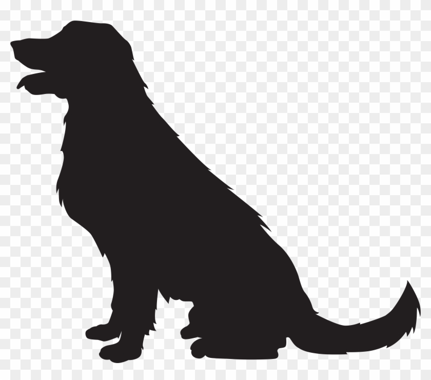 Dog Sitting Silhouette - Dog Sitting Silhouette #167129