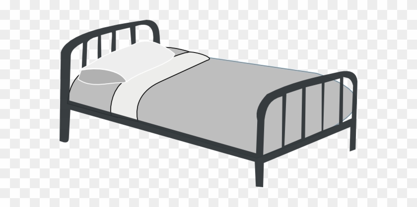 Black And White Clip Art Bed - Un Lit Dessin #167139