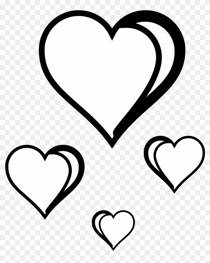 Hearts Clipart Black And White - Hearts Clip Art Black And White #167171