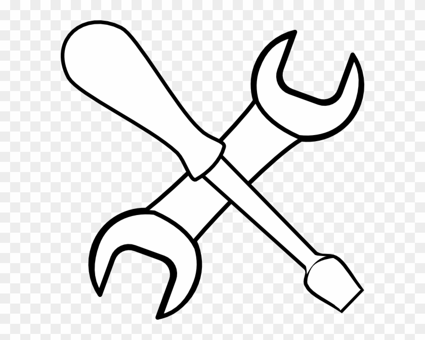 Construction Clipart Black And White - Black And White Tools #167199