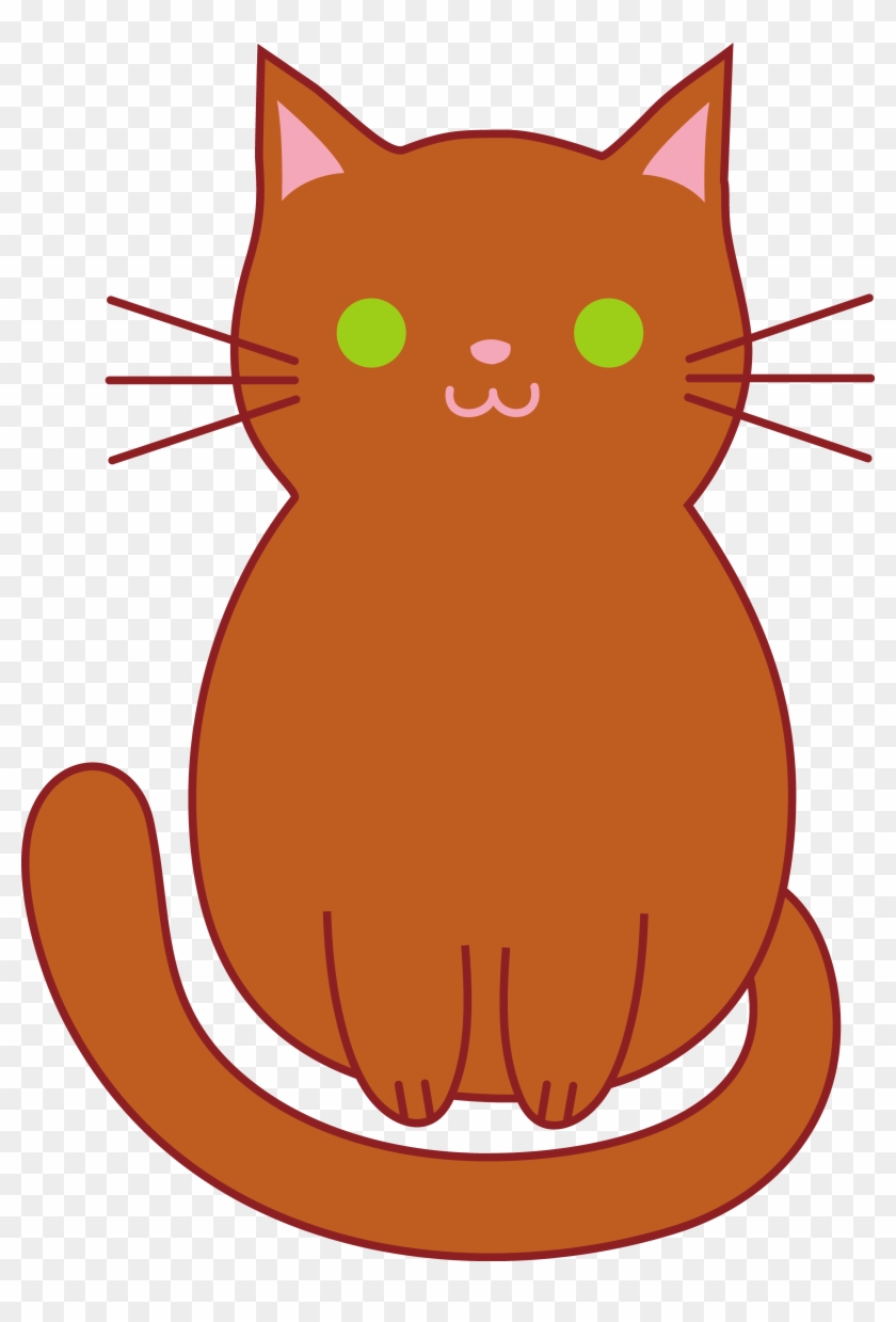Cute Brown Cat - Cat Clip Art #167203