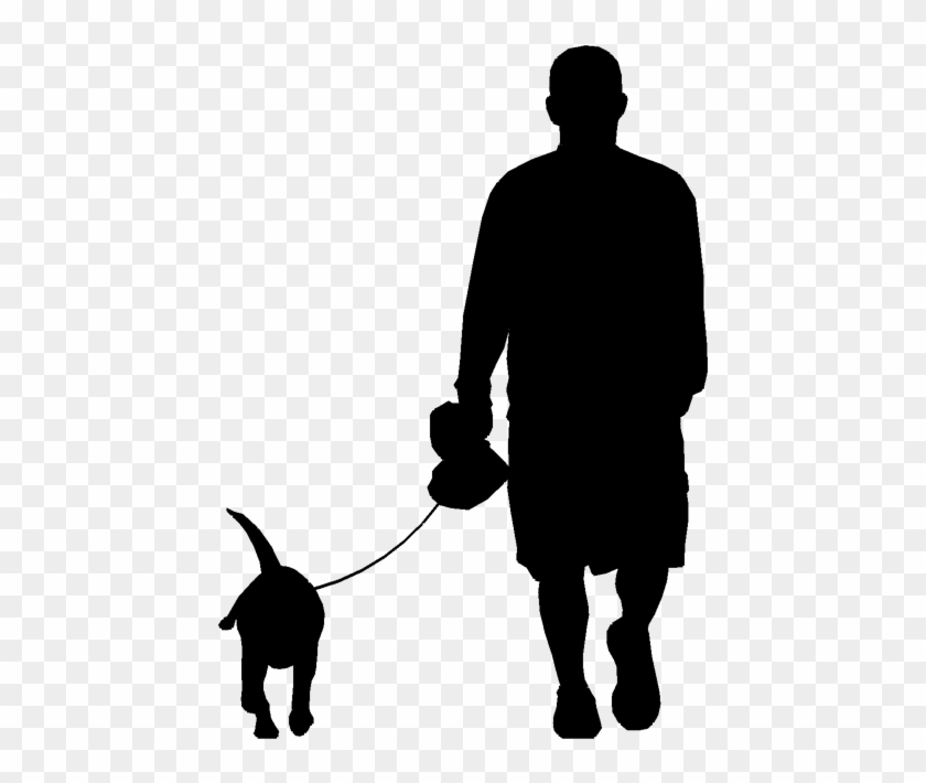 Tattoo's For Dog Silhouette Tattoo - Man Walking Dog Silhouette #167208