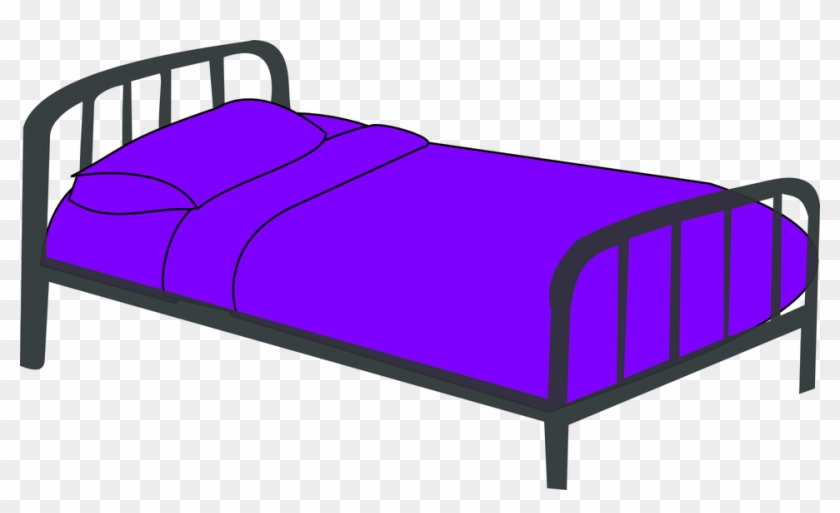 Cot Purple Bed Sleep Sleeping Furniture Blanket - Bed Free Clip Art #167227