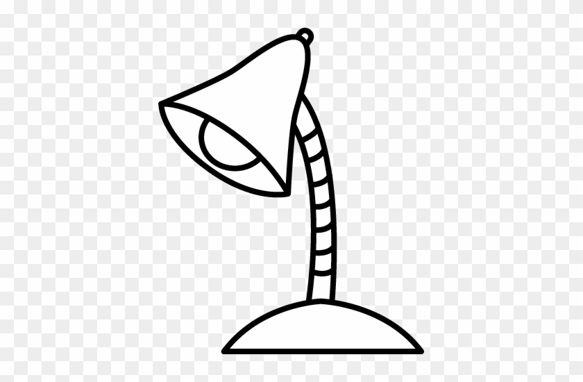 Drawn Lamps Clipart Black And White - Lamp Black And White Clipart #167234