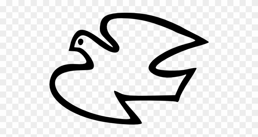 White Dove Clipart Black And White - Gold Dove #167237