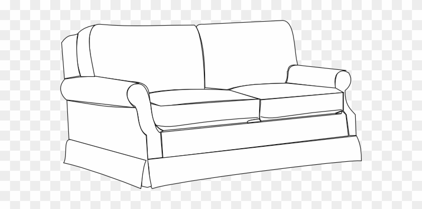 Clip Art Black And White Couch Clipart - Graphic Of Couch #167249