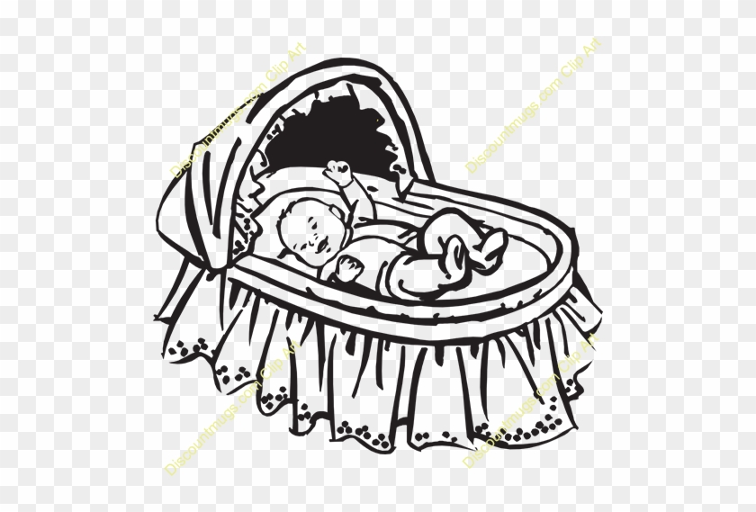Clipart Info - Baby In A Crib Drawing #167314