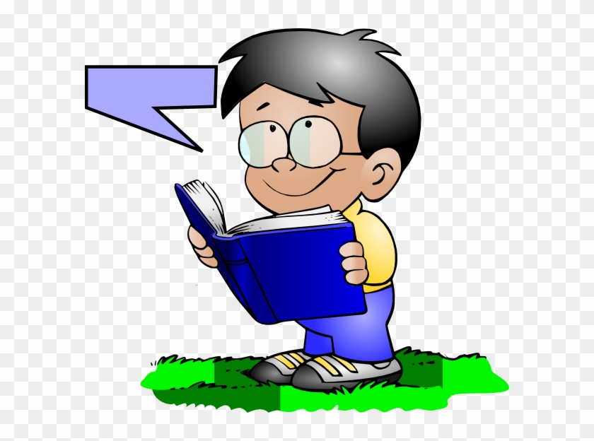 Boy Readingtalking Clip Art - Boy With Book Clipart #167320