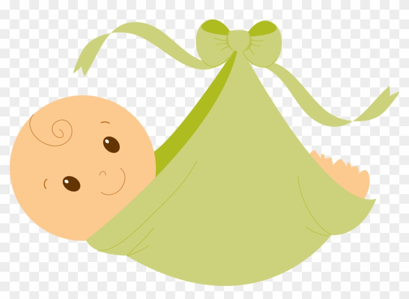 Babysling Boy Green - Baby Shower Png #167321
