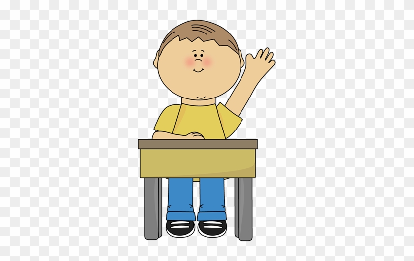 Boy Raising Hand - Student Raising Hand Clip Art #167345