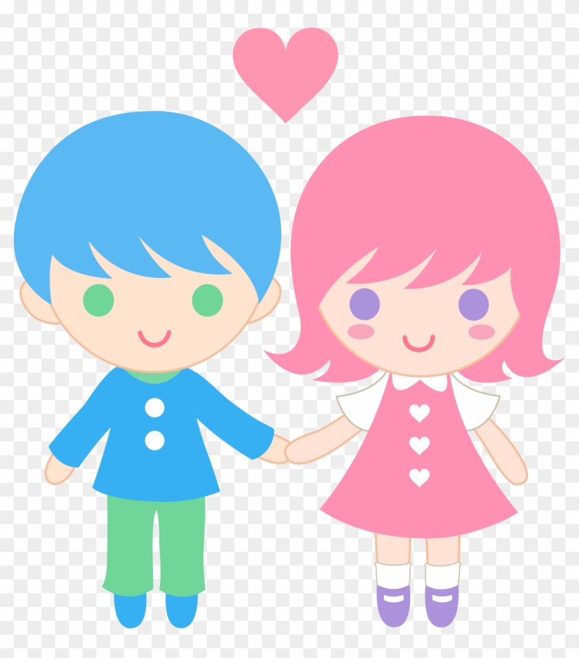 Cute Clip Art Of A Little Boy And Little Girl Holding - Boy And Girl Holding Hands Clipart #167368