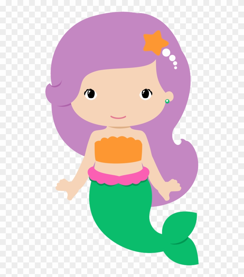 Cartoon Mermaid Cute Cartoon Mermaid With Seahorse - Free Mermaid Clipart #167374