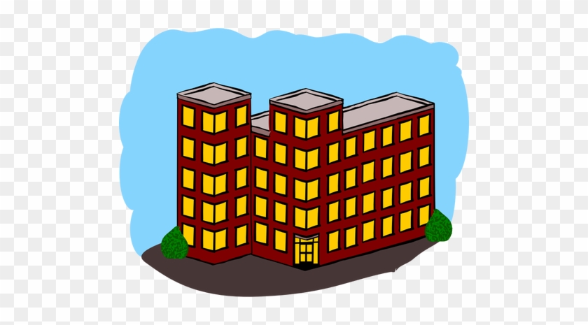 891 Free Clip Art Apartment Building Public Domain - Flat Clipart #167398