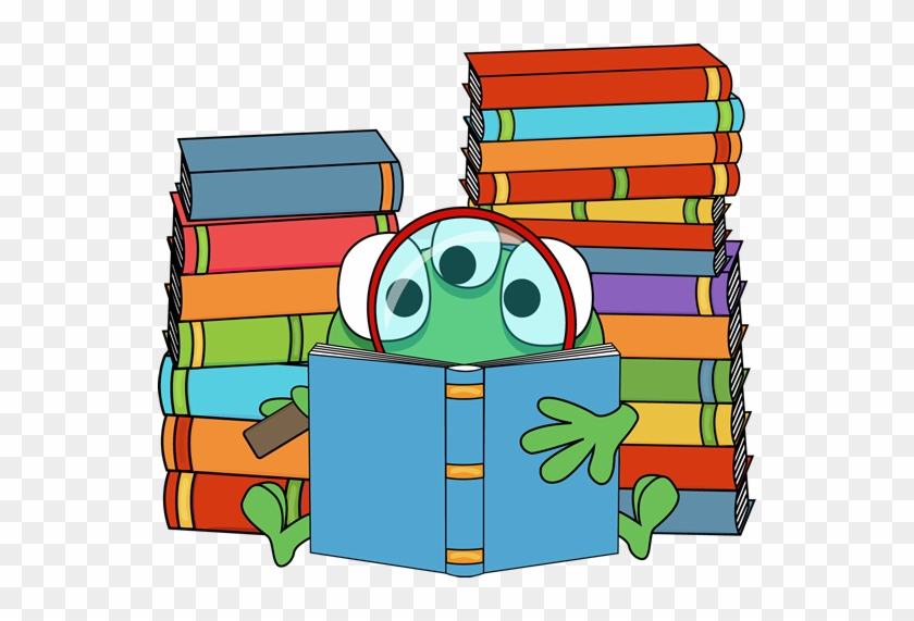 Green Monster Reading A Book Clip Art - Monsters Reading Clip Art #167431