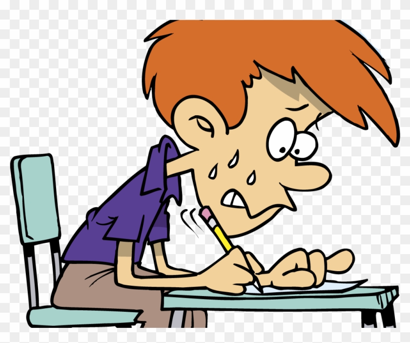 Nervous Class Presentation Clipart - Student Taking Test Clip Art #167520