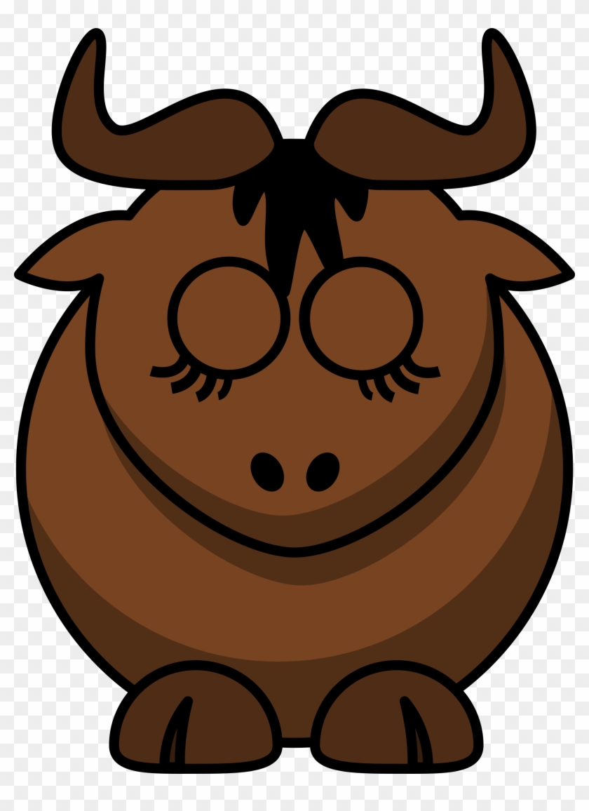 Cartoon Gnu Sleeps - Cartoon Water Buffalo #167532