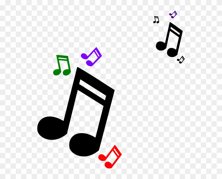 Colorful Music Notes In A Line - Free Clip Art Musical Notes #167555