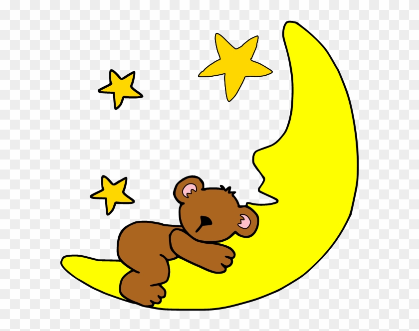 Sleepy - Sleeping Moon Clipart Png #167570