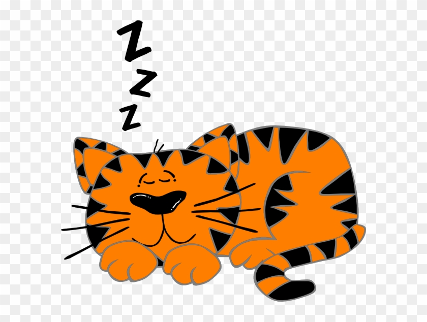 Can T Sleep Clipart - Sleepy Cat Clipart #167572