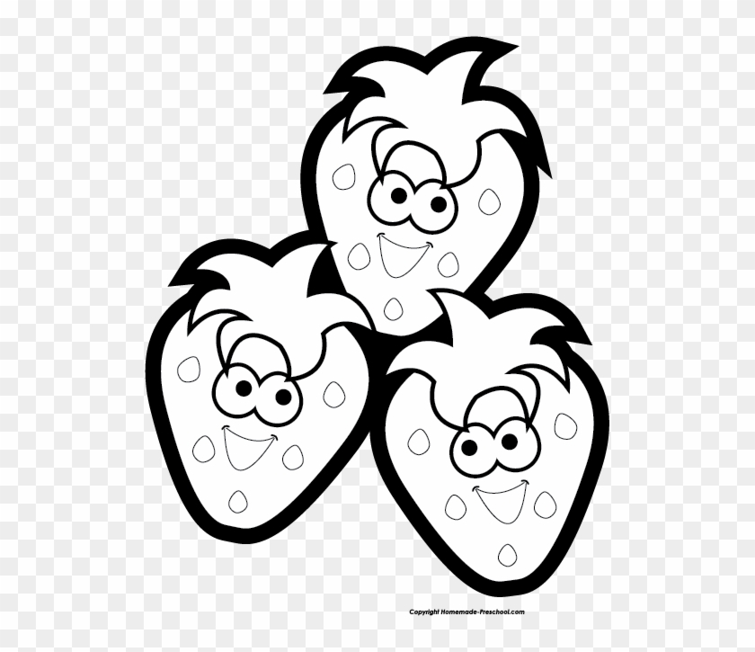 Click To Save Image - Strawberries Clipart Black And White #167687