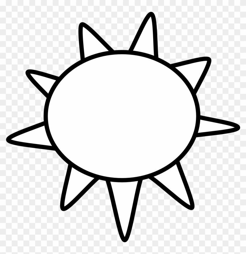 Black And White Sun Clip Art Many Interesting Cliparts - Outline Of Sun -  Free Transparent PNG Clipart Images Download
