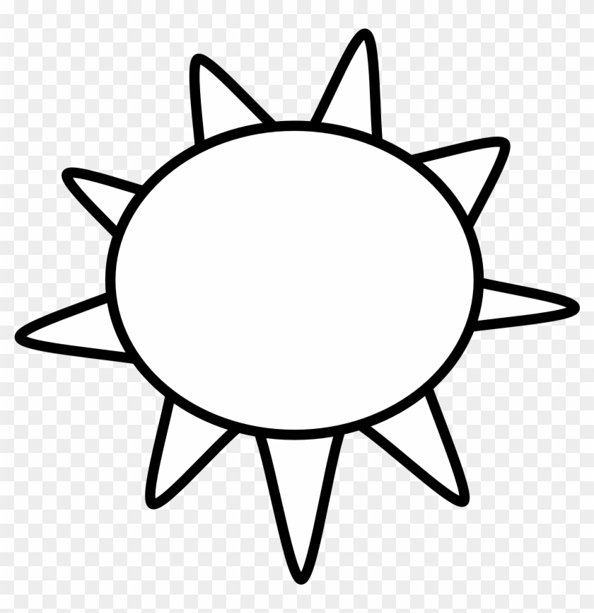 Black And White Sun Clip Art Many Interesting Cliparts - Outline Of Sun #167721