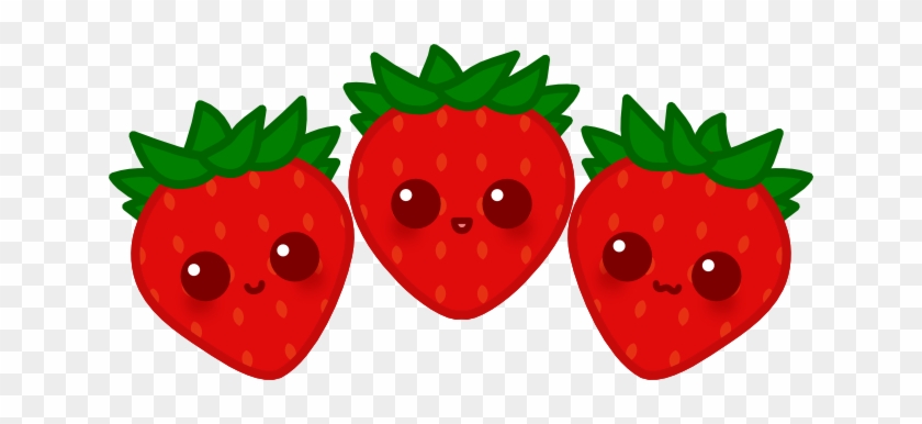 Strawberry Clipart Kawaii - Cute Strawberries Png #167786