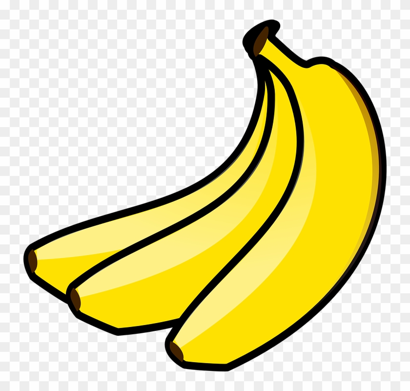 Bananas Clip Art At Clkercom Vector Online Gambar Buah Pisang Kartun Free Transparent Png Clipart Images Download