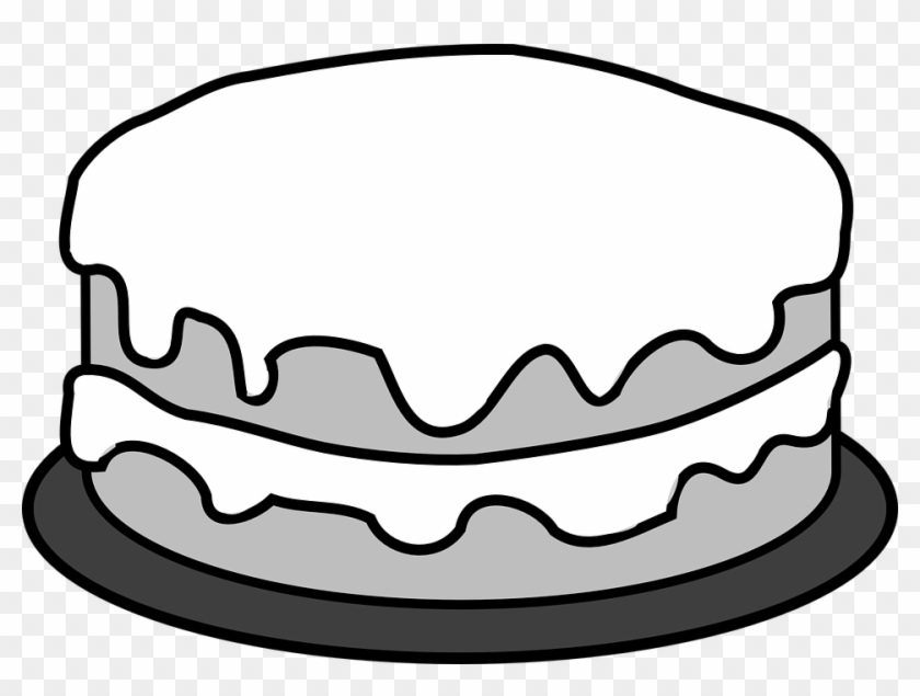 Free Vector Graphics On Pixabay - Cake Clipart Black And White #167885