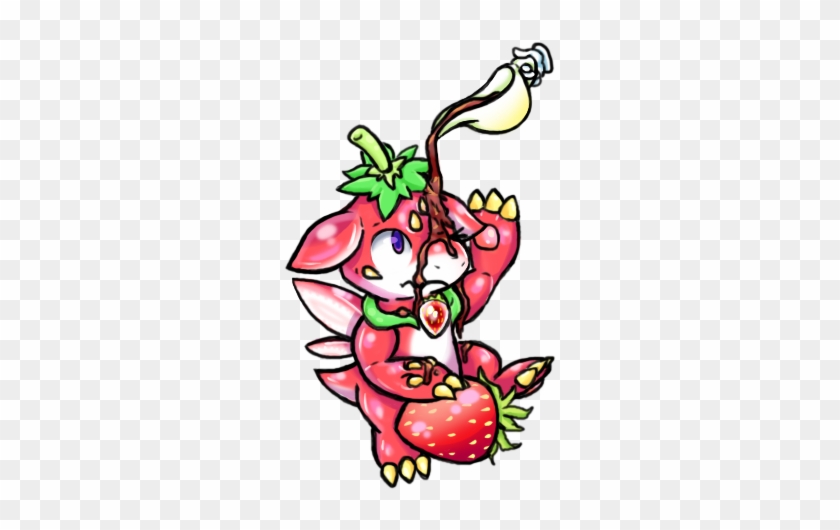 Chocolate Strawberry Dragon By Sushioveraura - Strawberry Dragons #167904