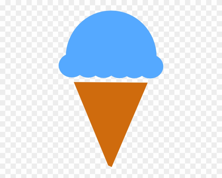 Cream Clipart Blue Ice - Ice Cream Cone Blue #167996