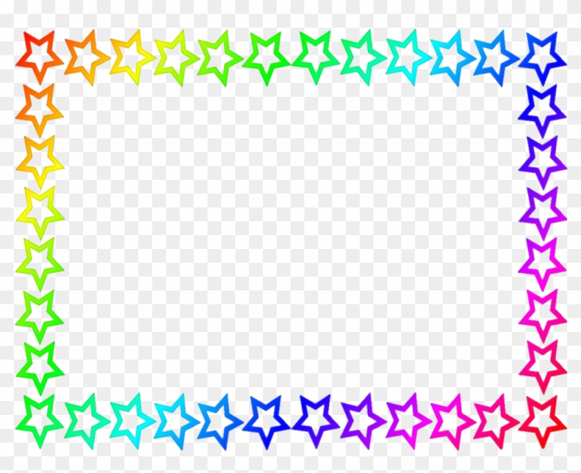 Star Border Clipart - Colourful Star Border #168179