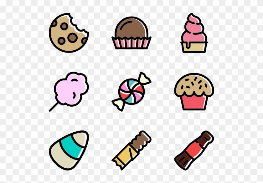 Linear Sweet And Candy Elements - Candy Cartoon Png - Free Transparent PNG Clipart  Images Download
