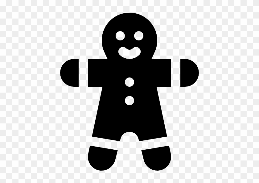 Cartoon Silhouette Symbol Clip Art - Gingerbread Man #168368