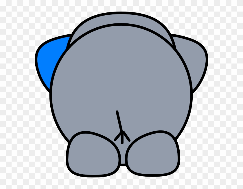 Elephant Butt Clip Art - Cartoon Elephant Bottom #168400