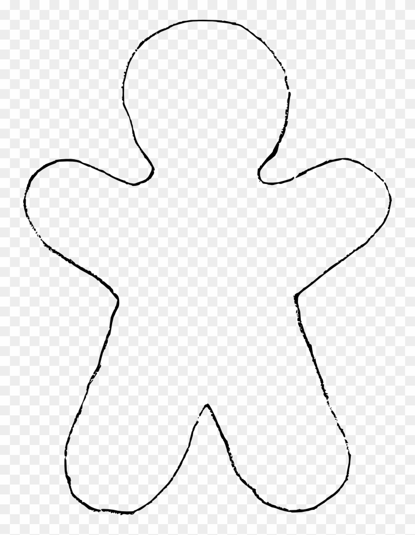 Free Gingerbread Man Clip Art - Gingerbread Man Cookie Template #168427