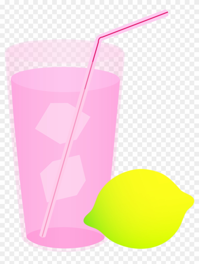 Lemonade Clip Art - Glass Of Pink Lemonade Clipart #168527