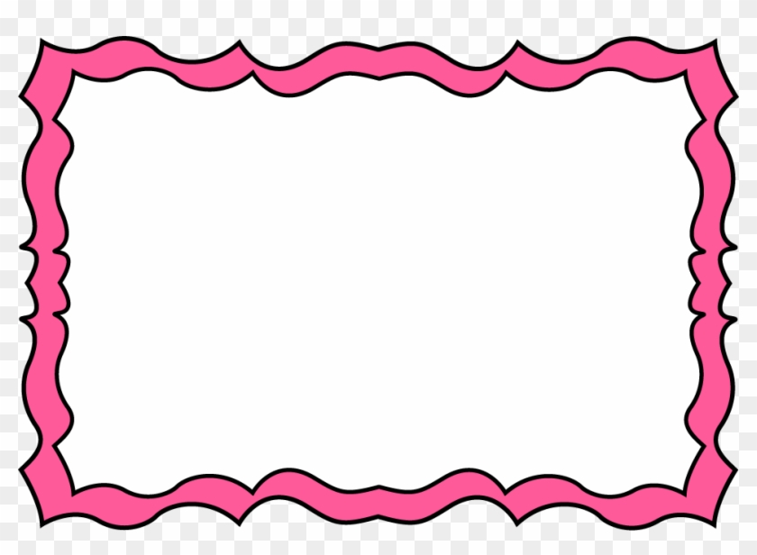 Pink Fancy Borders Clipart - Black White Border #168564