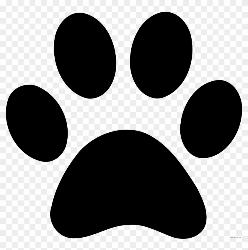 Paw Print Animal Free Black White Clipart Images Clipartblack - Paw Print #168621