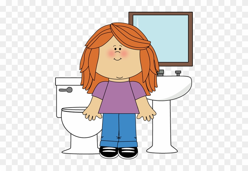 Girl Clean Bathroom Clipart - Bathroom Monitor Clipart #168661