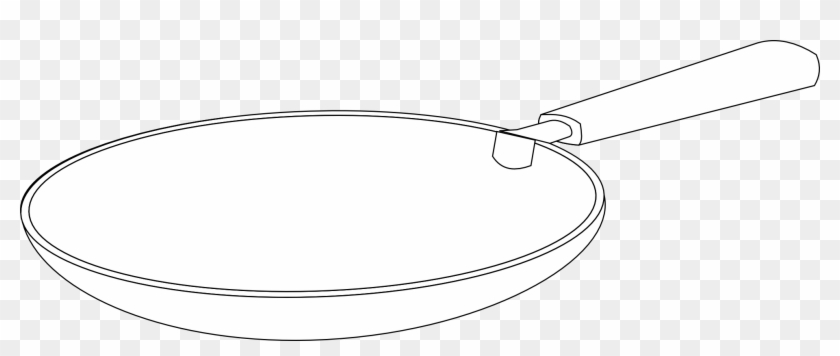 Food Padella Frying Pan Black White Line Art Scalable - Black And White Frying Pan #168731